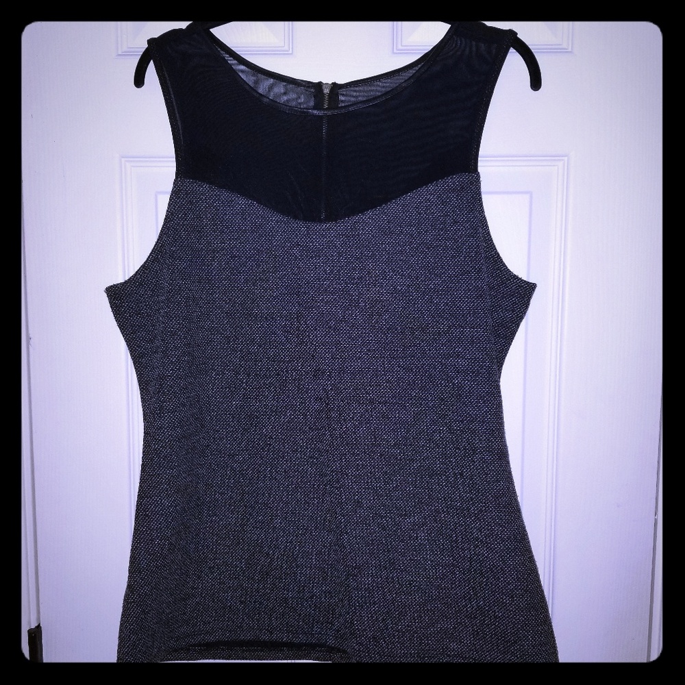 Blouse with Gold Zipper in back